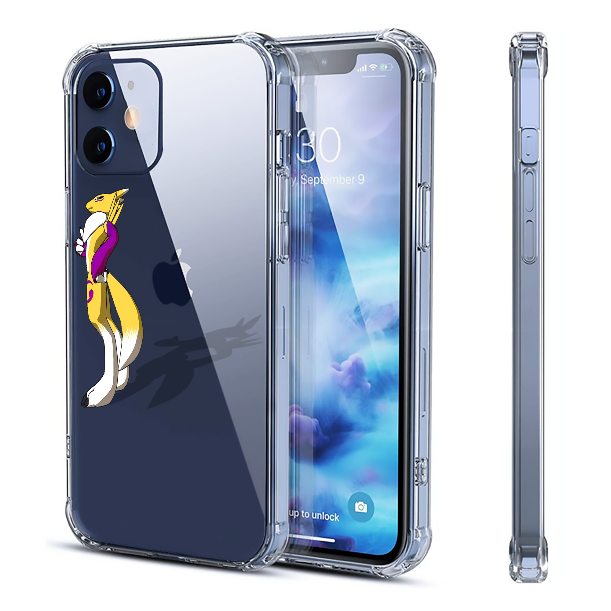 （画像用） Digimon デジタルモンスター/デジモン 【iPhone 12シリーズ対応】透明スマホケース（クリアソフトケース）